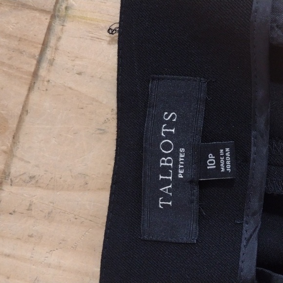 Talbots Petites Black Classic Side Zip High Waist Slim Leg Pants Size 10p - Picture 7 of 12